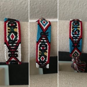 Auth & new Dior cotton woven friendship bracelet